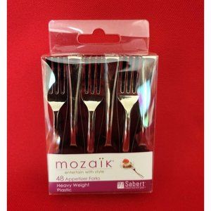 Mozaik 48 Appetizer Forks Heavy Weight Plastic